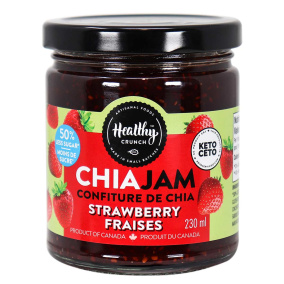 Front of Healthy Crunch Keto Chia Jam Strawberry