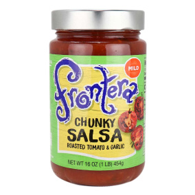 Front of Frontera Chunky Salsa Roasted Tomato & Garlic Mild