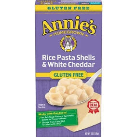 Annie's Homegrown Gluten-Free Rice Pasta Shells & White Cheddar Mac & Cheese, 170g