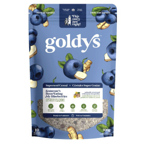 Front of Goldys Superseed Cereal Someones Been Eating My Blueberries