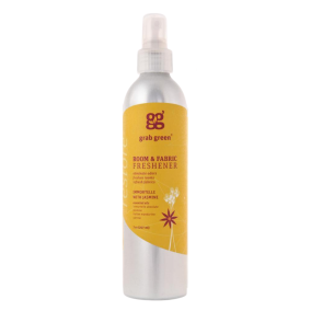 Front of grab green Room & Fabric Freshener Immortelle with Jasmine, 207 mL