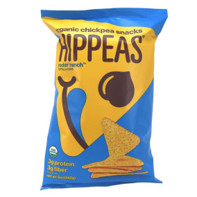 Front of Hippeas Organic Chickpea Tortilla Chips Rockin’ Ranch, 142g