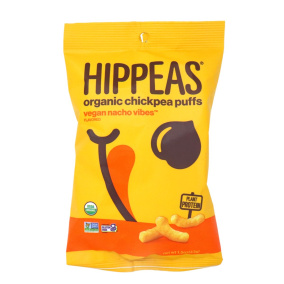 Front of Hippeas Organic Chickpea Puffs Vegan Nacho Snack Pack