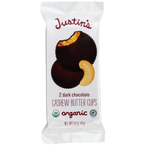 Justin's Organic Dark Chocolate Cashew Butter Cups, 40g