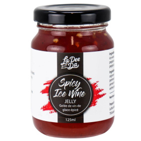 Front of La Dee Da Spicy Ice Wine Jelly, 125mL