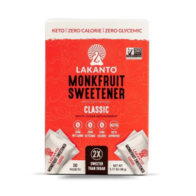 Lakanto Monkfruit Sweetener 30 Packets Classic, 90g 