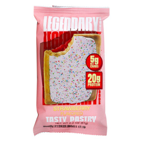Front of Legendary Foods Tasty Pastry Strawberry Flavoured, 61g