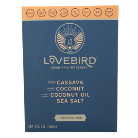 Front of Lovebird Grain Free Cereal Unsweetened