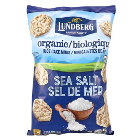 Front of Lundenberg Family Farms Organic Rice Cake Minis Sea Salt, 142g