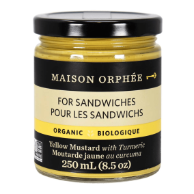 Front of Maison Orphee Organic Yellow Mustard with Turmeric