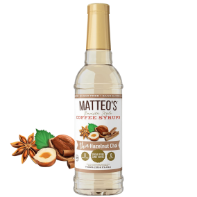 Matteo’s Sugar-Free Barista Style Coffee Syrups Thin Hazelnut Chai, 750mL Front