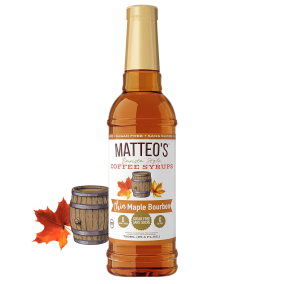 Matteo’s Sugar-Free Barista Coffee Syrups Thin Maple Bourbon, 750mL Front