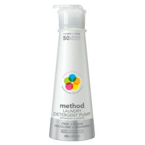 Front of Method Plant-Based 8X Laundry Detergent Free + Clear