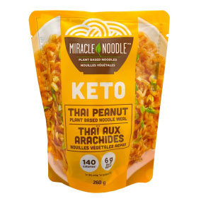Front of Miracle Noodle Keto Meal Thai Peanut + Plant Based Noodles, 260g