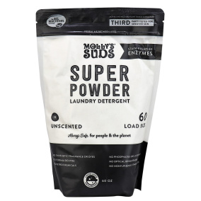 Molly's Suds Super Powder Laundry Detergent Unscented, 60 Loads