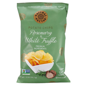 Front of Natural Nectar Potato Chips Rosemary & White Truffle, 141.7g