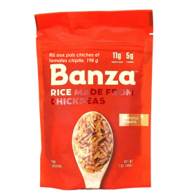 Front of Banza Chickpea Rice Chipotle Tomato