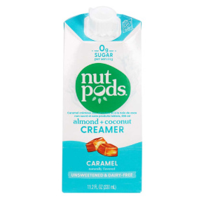 Front of Nutpods Caramel Unsweetened Dairy-Free Creamer, 330ml