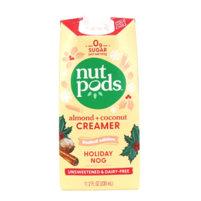 Front of Nutpods Holiday Nog Unsweetened Dairy-Free Creamer, 330ml 