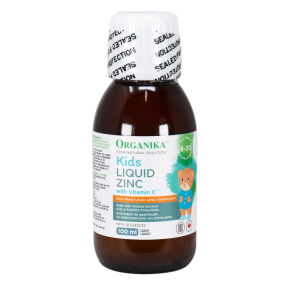 Front of Organika Kids Liquid Zinc With Vitamin C, 100mL