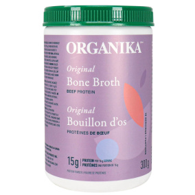 Front of Organika Original Bone Broth Beef Protein, 300g
