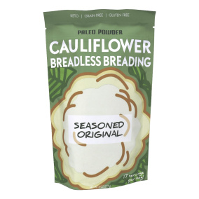 Front of Paleo Powder Cauliflower Breadless Breading Seasoned Original
