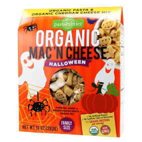 Front of Pastabilities Organic Mac 'N Cheese Halloween Family Size, 283g