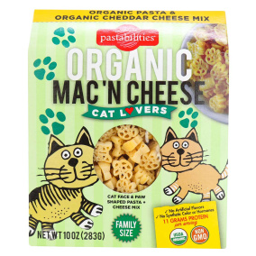 Front of Pastabilities Organic Mac ‘N Cheese Cat Lovers, 283g