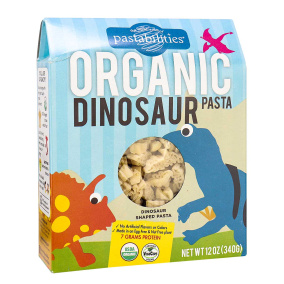 Front of Pastabilities Organic Dinosaur Pasta, 340g
