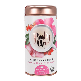 Pinky Up Hibiscus Rosehip Herbal Tea with Flowers, 90g
