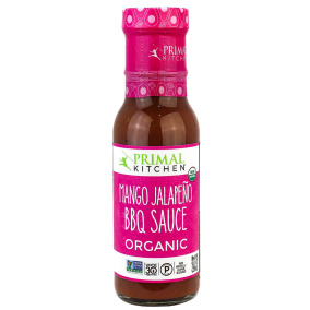 Front of Primal Kitchen Organic Mango Jalapeño BBQ Sauce, 256g