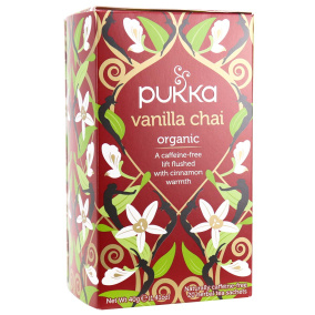 Side of Pukka Vanilla Chai Organic Caffeine-Free Herbal Tea, 20 Sachets