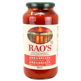 Front of Rao's Arrabbiata Fra Diavolo Hot Sauce, 680g