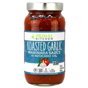 Front of Primal Kitchen Roasted Garlic Marinara Sauce, 680g