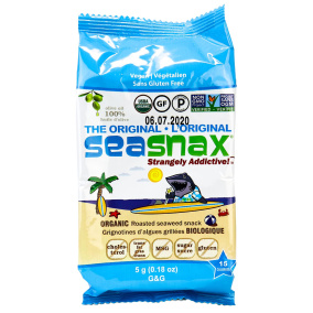 SeaSnax Organic Roasted Seaweed Grab & Go Classic, 5g