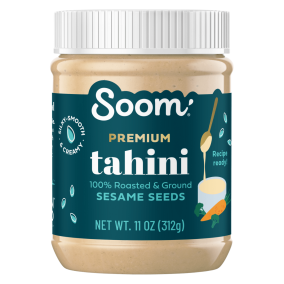 Front of Soom Foods Premium Pure Ground Sesame Tahini, 312g