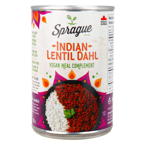 Front of Sprague Indian Lentil Dahl, 425g