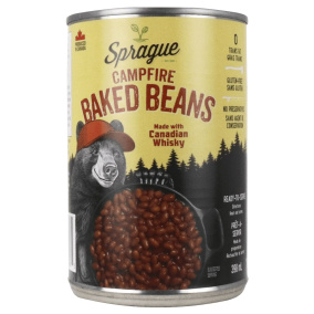 Front of Sprague Campfire Baked Beans With Canadian Whiskey