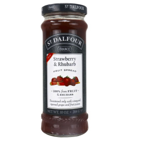 Front of St. Dalfour Fruit Spread Strawberry & Rhubarb