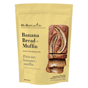 Front of Stellar Eats Grain-Free Banana Bread and Muffin Baking Mix, 265g