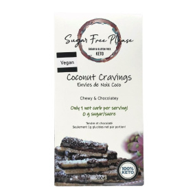Front of Sugar Free Please Vegan Keto Coconut Cravings, 110g