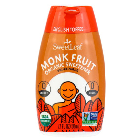 SweetLeaf Monk Fruit Organic Sweetener English Toffee, 50ml