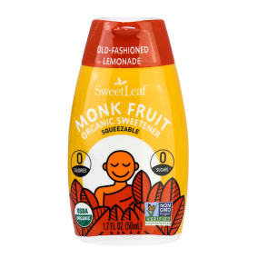 Front of SweetLeaf Monk Fruit Organic Sweetener Old-Fashioned Lemonade, 50mL