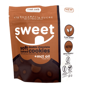 Sweet Nutrition Soft Double Chocolate Cookies, 6 Cookies
