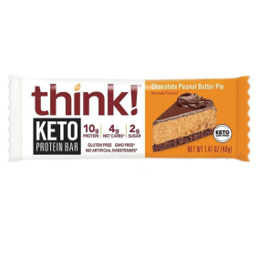 Think! Keto Protein Bar Chocolate Peanut Butter Pie, 40g