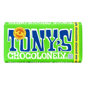 Tony's Chocolonely Dark Chocolate Almond Sea Salt, 180g