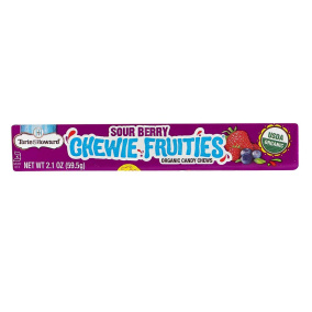 Front of Torie & Howard Chewie Fruities Organic Candy Chews Sour Berry, 59.5g