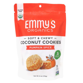 Emmy's Organics Grain-Free Coconut Cookies Limited Edition Pumpkin Spice, 170g