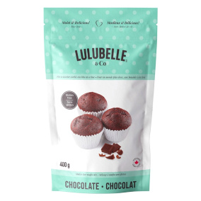 Front of Lulubelle & Co Gluten-Free Chocolate Muffin Mix