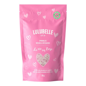 Front of Lulubelle & Co Vegan Sprinkles La Vie En Rose